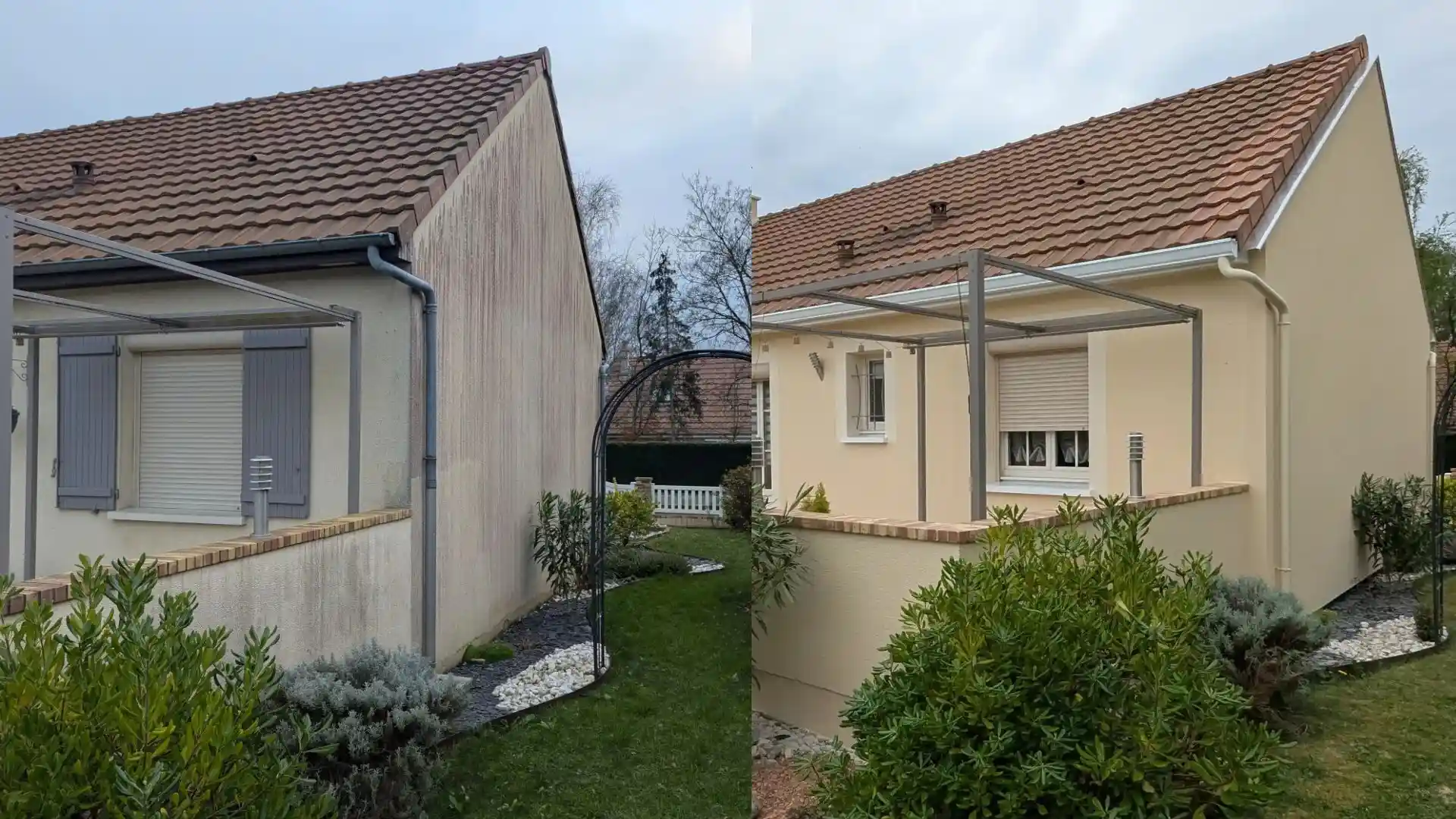 Avant apres projet ravalement de facade a chartres