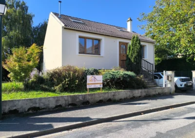 photo fin de chantier ravalement de facade beige et blanc a rambouillet