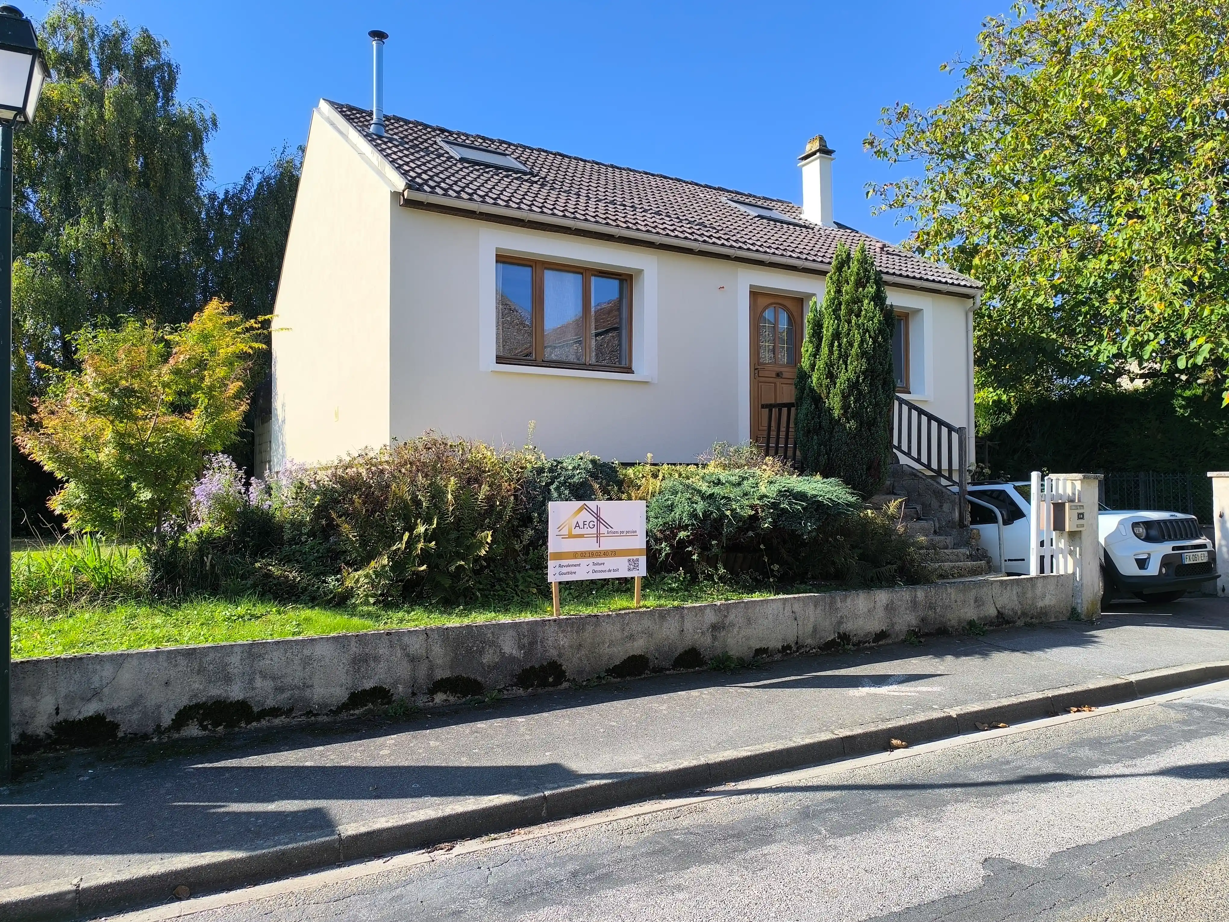 Fin de chantier de ravalement de façade à Rambouillet