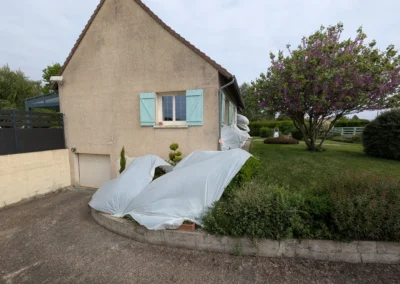 Pignon maison ancienne avant chantier ravalement de facade