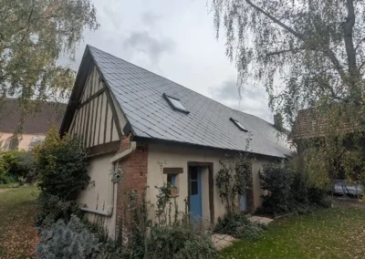 apres toiture fibro ciment nettoyee et hydrofugee chartres
